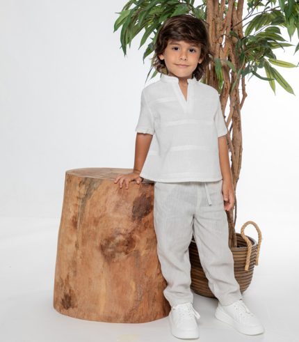 Boys linen pants, designed for summer comfort and style, perfect for casual outings and vacations.
