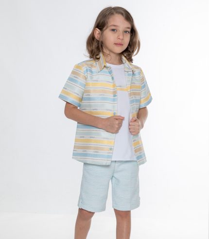 Luxury boys tweed fancy shorts made from French jacquard fabric