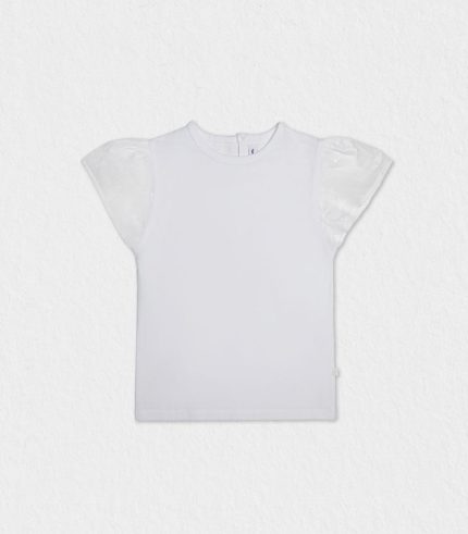 Elegant Girl Blouse Elara with embroidered ruffled sleeves