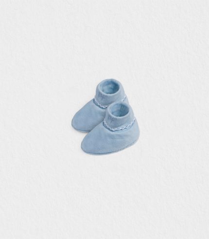 Soft organic cotton baby booties for newborns