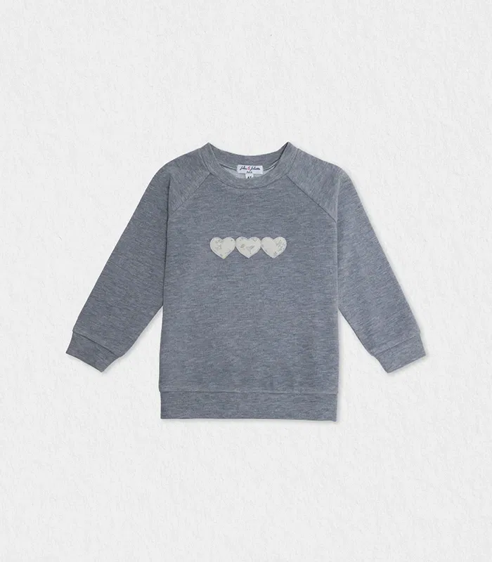 Baby Girl_Sweater Effie_Blue_1A girls washed blue sweater