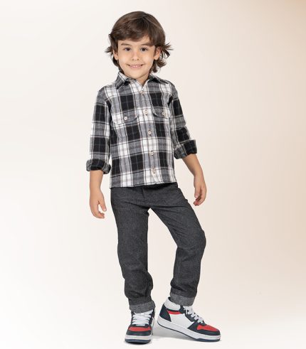 boys black denim pants