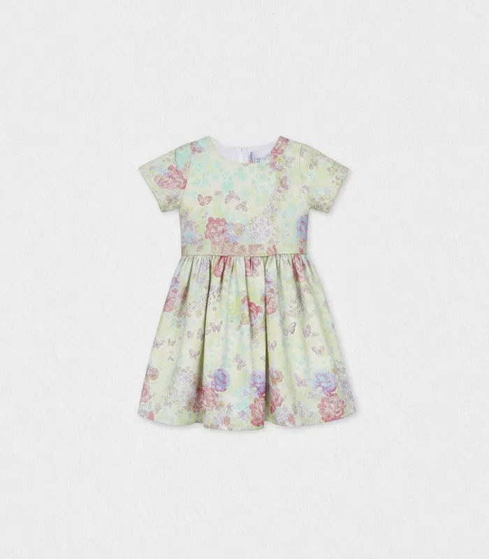 DRESS-ERYNA-PISTACHIO-VIOLET-FLOWER-2-ORIGINAL Festive girls dress babywear